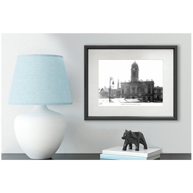 Derby, The Guildhall 1896 - Single Picture Frame Print, 28cm H x 36cm W x 2.3cm D