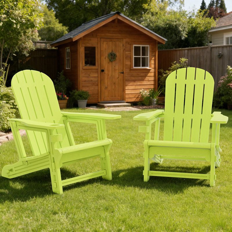 2-Person Outdoor Adirondack Chair, Orange
