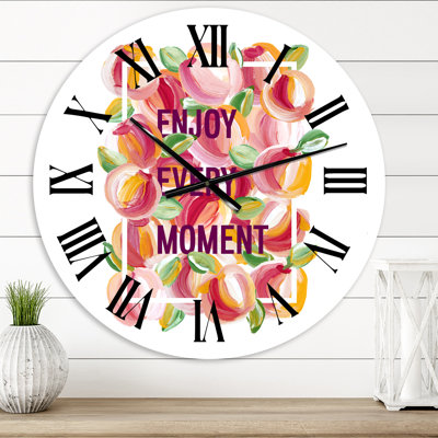 Enjoy Every Moment - Traditional wall clock