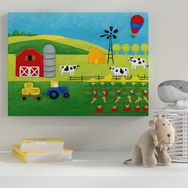 « contes farm », art sur toile, H 24 po x l 32 po x P 2 po
