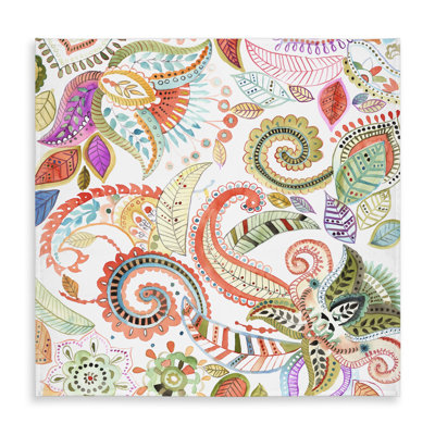 Watercolor Paisley Floral Tablecloth | Bohemian Home Decor