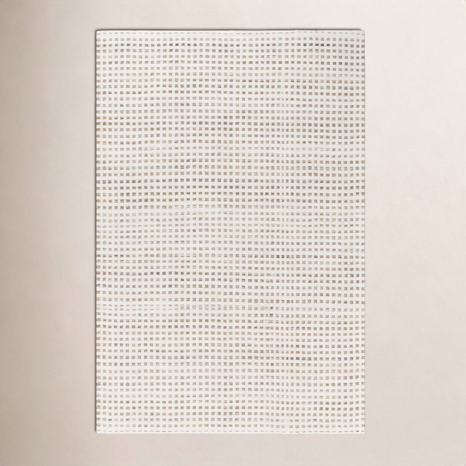 Gilson Hand-Woven Beige Geometric Rug, Beige, Rectangle 10' x 14'