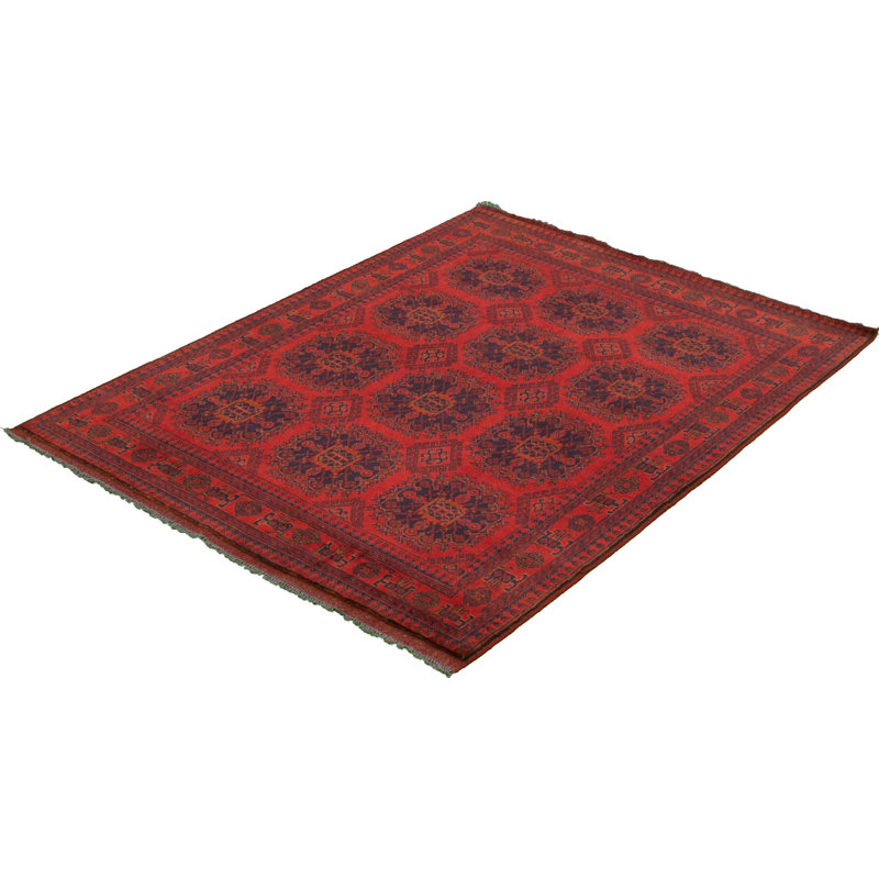 Tapis zone en laine noire 4 pi 11 po x 6 pi 5 po "one-of-a-kind" à la main noué la 2010 esari turque Allaina