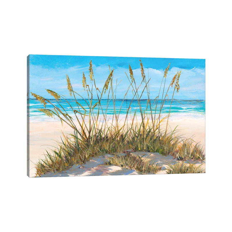 «Beach Grass» par Julie Derice - reproduction d'art, Pas de tapis, H 26 po x l 18 po x 1,5 po, Toile tendue
