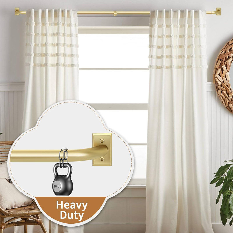 Latitude Run® Selwa Adjustable Overall Width Single Curtain Rod | Wayfair