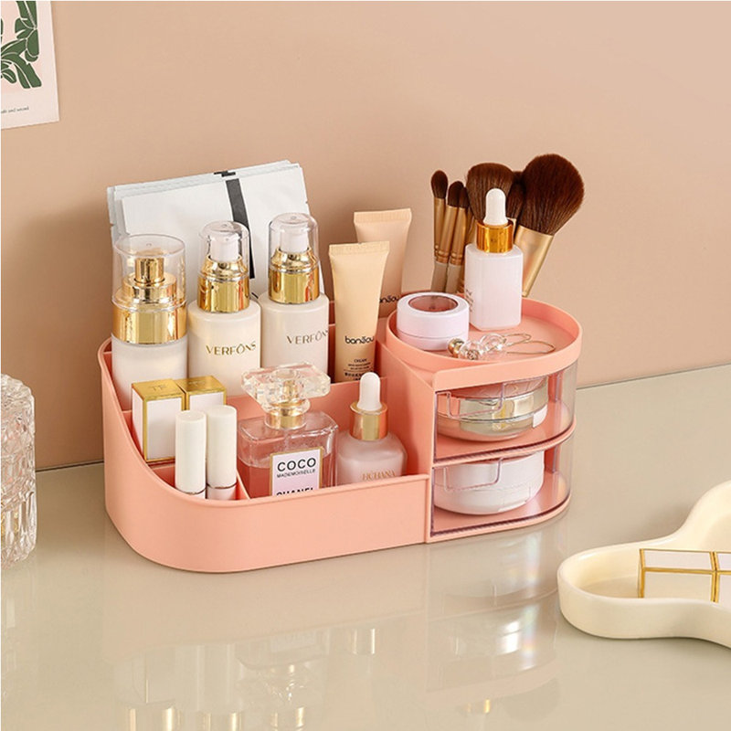 Présentoir à maquillage, Rose