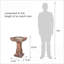 Bird Baths, 23,2 po de hauteur, brun rustique, imitation bois, autoportant, pour terrasse de patio | Résistant aux intempéries | Ciment béton