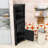 Triangle Bathroom Corner Cabinet with Adjustable Shelves, Triangle Drawers and Enclosed Storage-1437062274