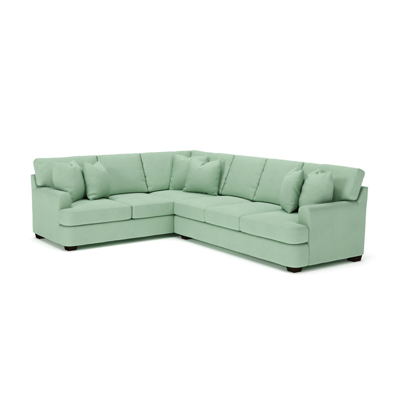 Canapé modulaire de coin large de 125 po Emilio, Toile Spray Bayou, Accoudoir à gauche (vu de face)