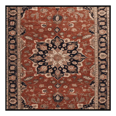 Tapis brun lavable à la machine
