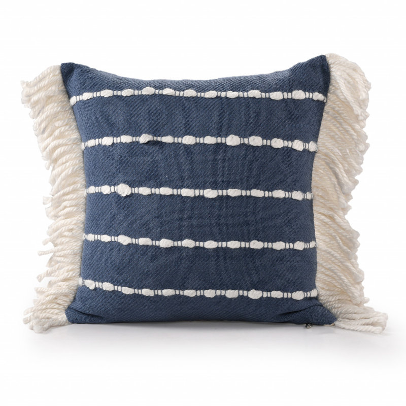 Housse de coussin en coton mélangé, polyester