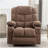 Massage Rocker Recliner Chair Rocking Chairs For Adults Oversized With 2 Cup Holders, USB Charge Port Soft Features A Manual Massage And Heat.(A+B)BROWN-657154099
