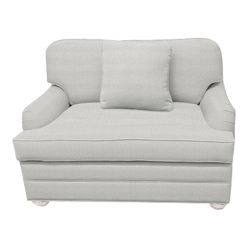 East Lake Chair And A Half, Dove Gray, Callaloo Cotton