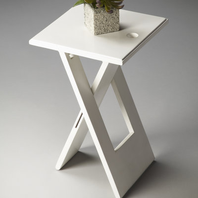 Mcallister Solid Wood Cross Legs End Table