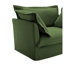 Fauteuil sans accoudoirs en chenille vert-129098682