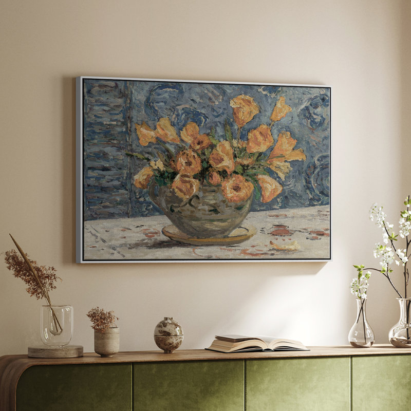 Botanique rétro - Lxxxi, H 25 po x l 37 po, Toile encadrée flottée blanche