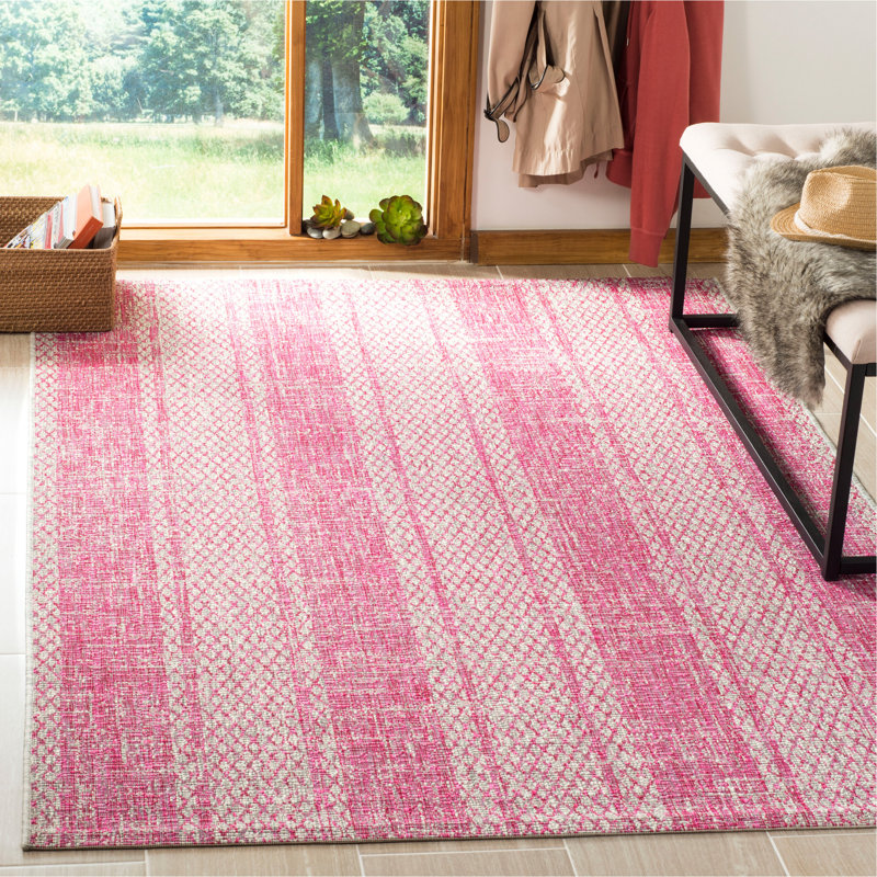 Herefordshire Performance Striped Indoor/Outdoor Area Rug, Rectangle 5'3" x 7'7"