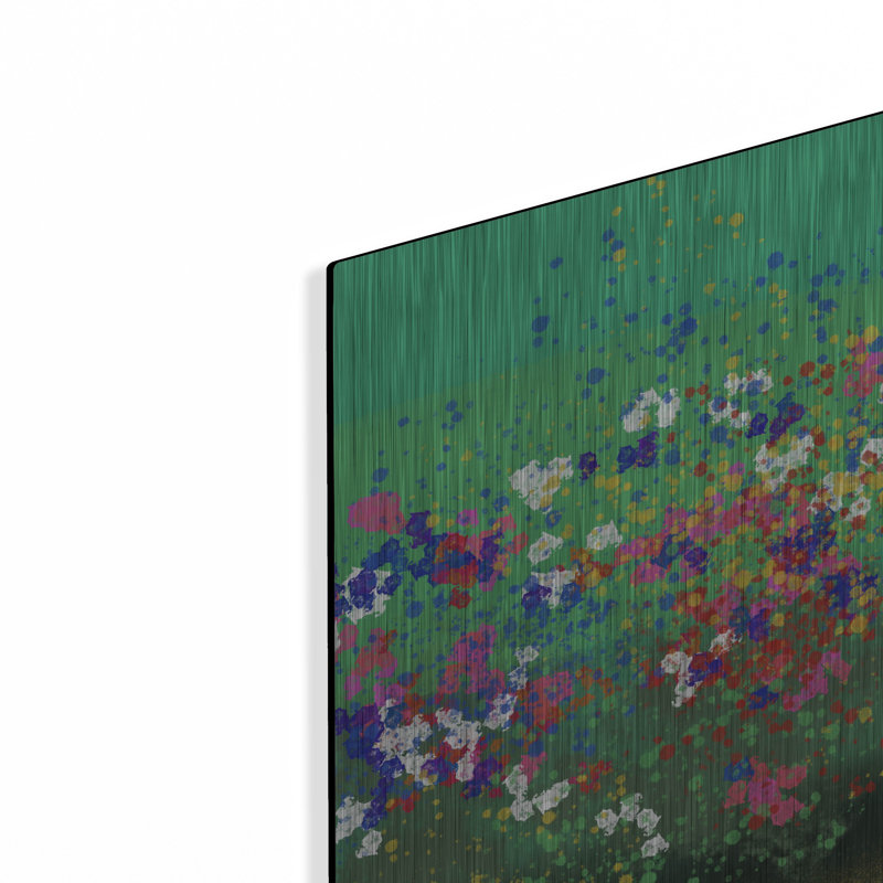 Art mural en métal de luxe «Windflowers» par Cesare Bellassai, 12 po x 16 po, H 24 po x l 16 po