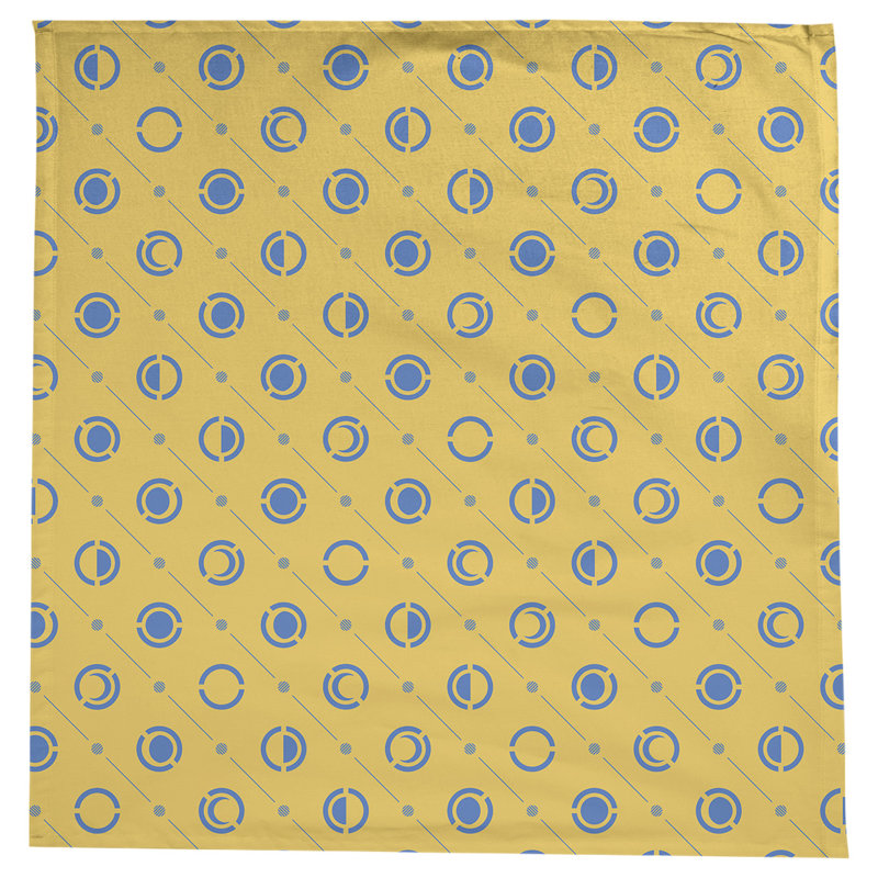 Nappe des phases de lune classiques, Jaune / Bleu ciel