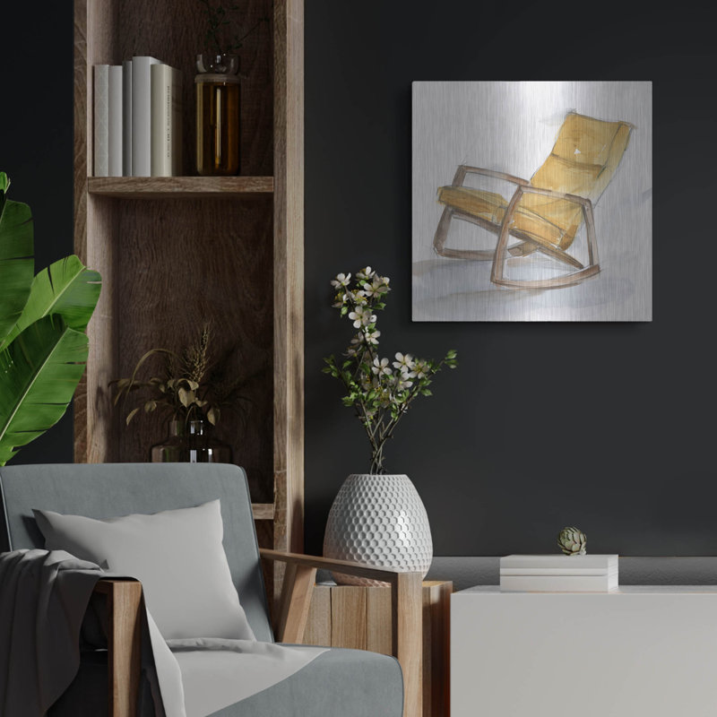  «Retro Comfort 4» par Ethan Harper, art mural en métal, 24 po x 24 po, H 24 po x l 24 po