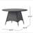 Corsica Outdoor Dining Table – Woven PE Wicker, Powder-Coated Iron, Weather-Resistant (Table Only)