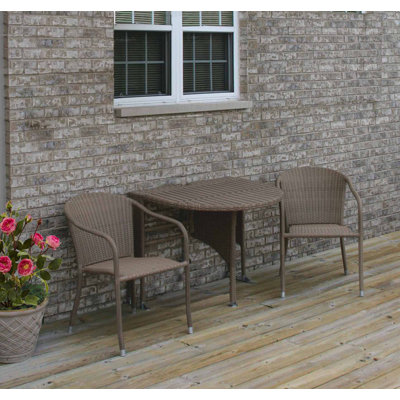 Whitton Terrace Mates All Weather-Wicker 5 Piece Dining Set