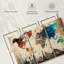 Abalone coloré, ensemble de 3 cartes du monde sur toile-516084623