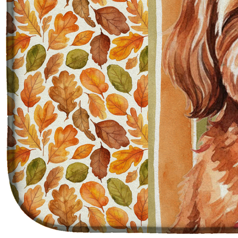 Tapis de vaisselle rouge Lhasa Apso Heirloom