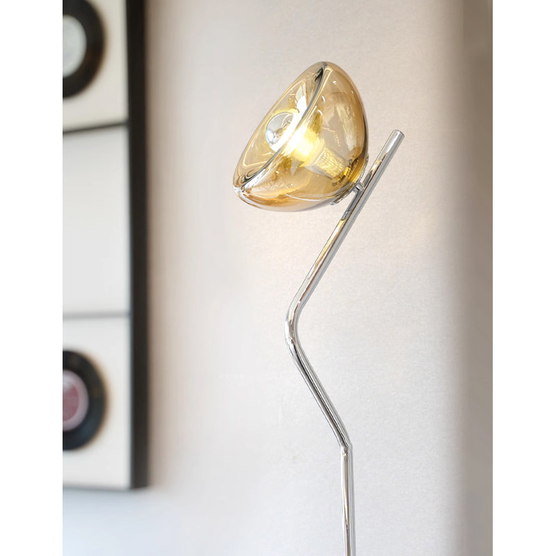 Ambient Glow Glass Shade Floor Lamp
