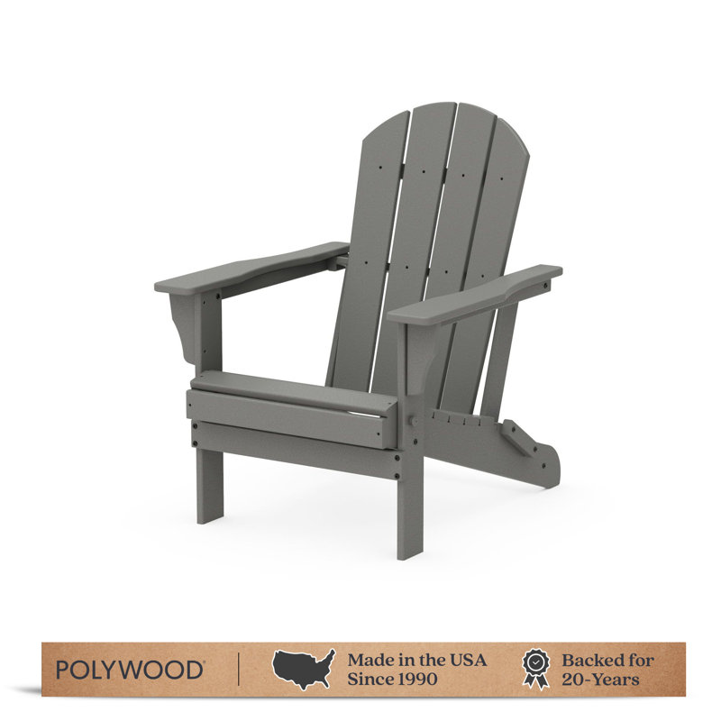 Chaise Adirondack pliante RONDED en gris, Gris