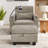 Multifunctional Recliners With Storage And Usb Charging, Plush Chenille, Home Relaxation - Brown