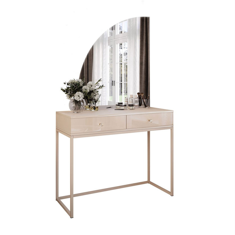 QUINNIE Dressing Table with Mirror, Cashmere
