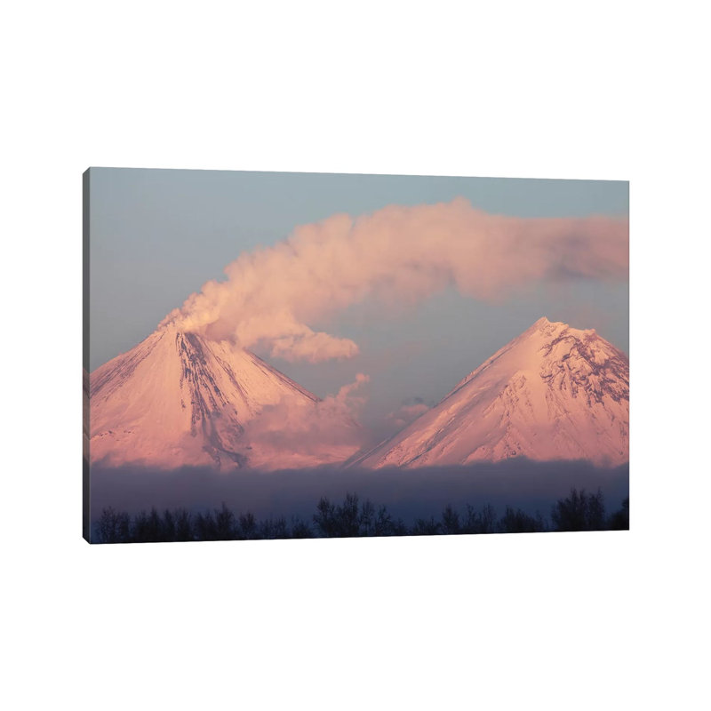 Eruption Of Kliuchevskoi Volcano, Kamchatka, Russia I by Richard Roscoe - Wrapped Canvas Print, 20.32 cm H x 30.48 cm W