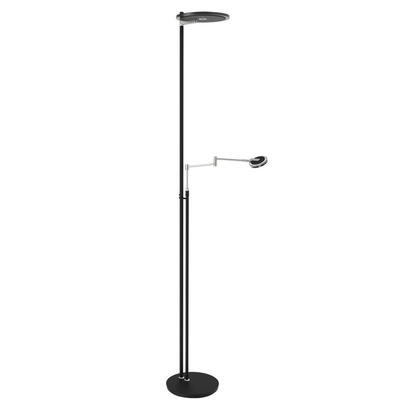 Tasoula 185cm LED Novelty Floor Lamp, White/Black