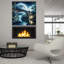 «Moonlit River Scene» par Rey Klimt, art mural en verre acrylique-1952538106