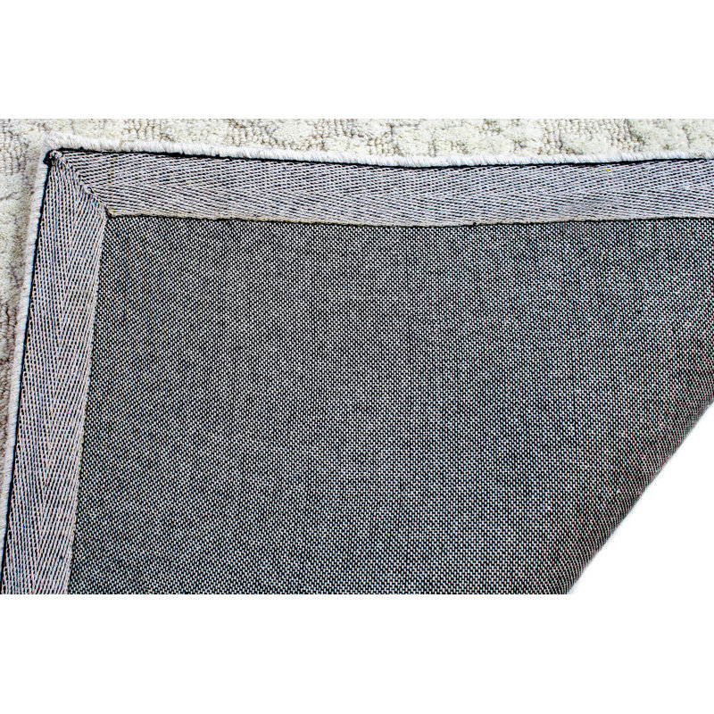 Ivory Handmade Tufted Wool Rectangular Area Rug 8' x 10'