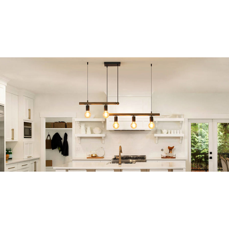 5- Luminaire suspendu pour îlot de cuisine - finition bronze, à intensité variable, sans ampoule incluse, fer à repasser à intensité variable peint à la main, base E26