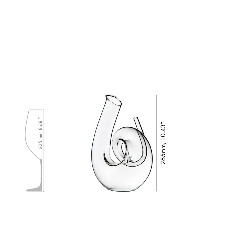 RIEDEL 2011/04S1 Curly Decanter, 49.38 Fluid Ounces Capacity, Single Pack, Clear
