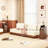 27" Tall Fluted End Table Set With 2 Drawers, Mid-century Modern Narrow End Table(set Of 2)-1856356823