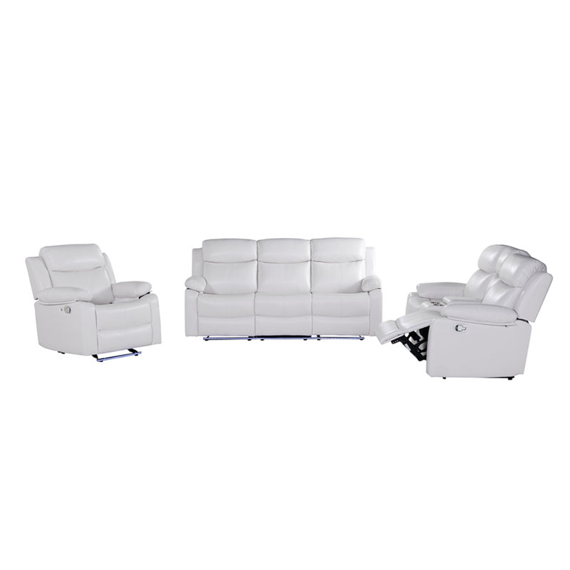 Canapé inclinable blanc avec lumières DEL Blanche, White