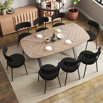 71in Pedestal Dining Set for 6-8