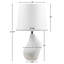 Lampe de table asymétrique en céramique grise voir ci-dessous