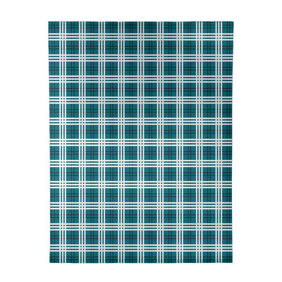 Tapis bleu sarcelle écossais