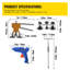 Tiges de retrait de bosses sans peinture, 89 outils de réparation de bosses sans peinture PCS, trousse de réparation de dents de voiture Golden Lifter Puller, languettes d'extraction de colle