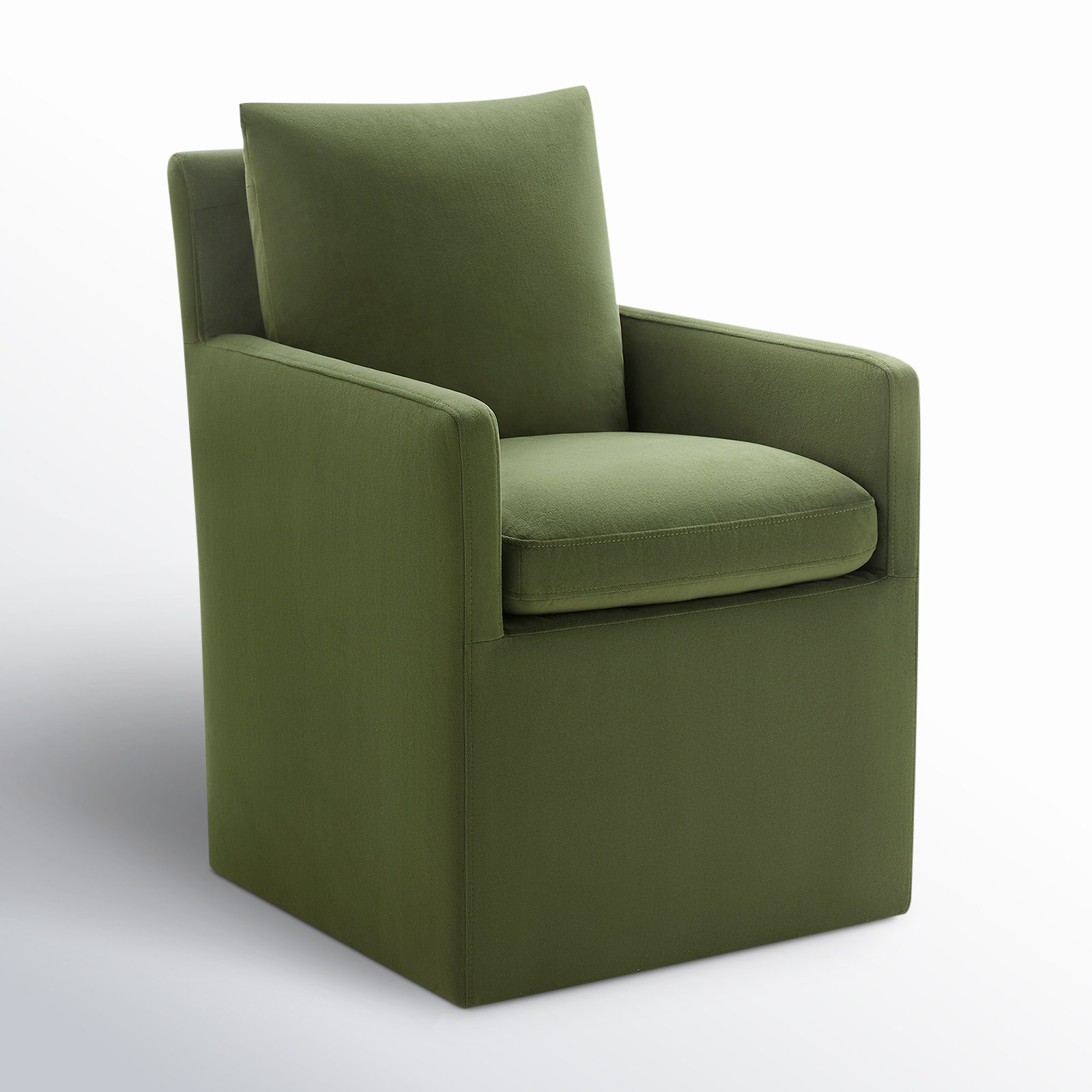 Alayaa Dining Armchair, Bella Forest Performance Velvet