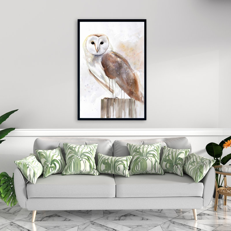 Reproduction d'art sur toile Barn Owl, H 36 po x l 24 po