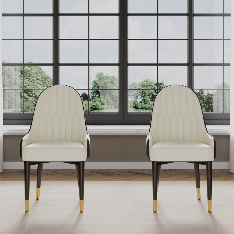 Chaise d'appoint en fer Nadel, Blanc/Noir