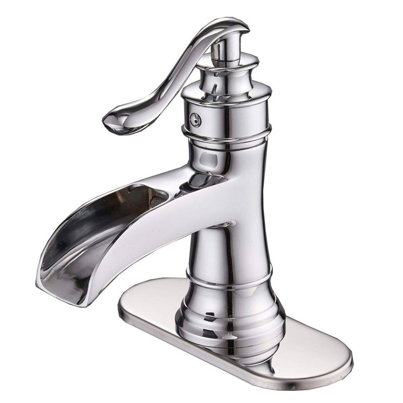 Robinet de salle de bain à un trou, Chrome