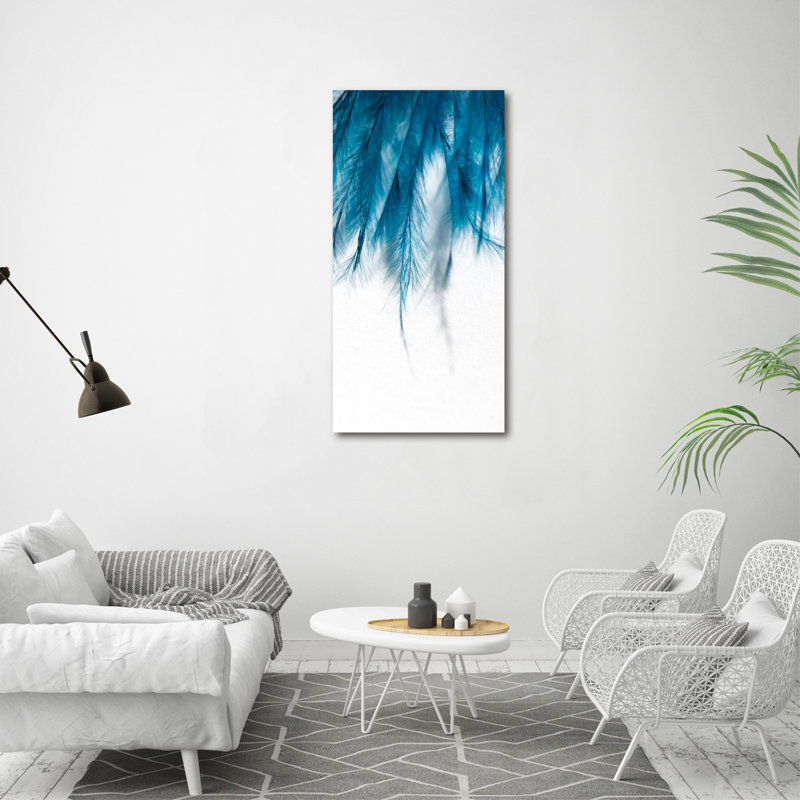Blue Feathers - Wrapped Canvas Print