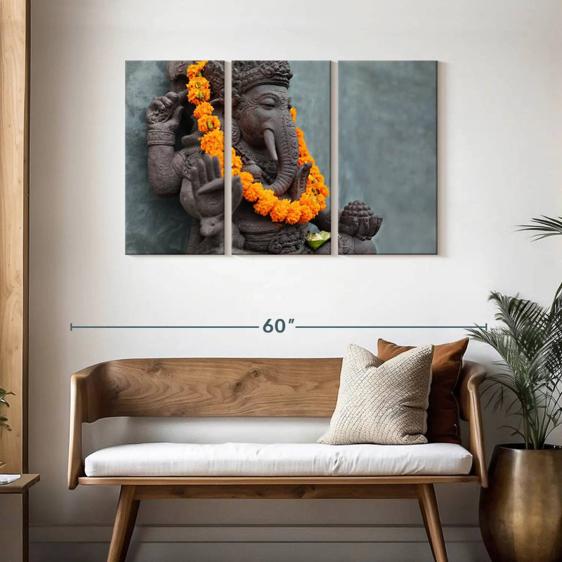 Adella Ganesha Statue, 28" H x 45" W